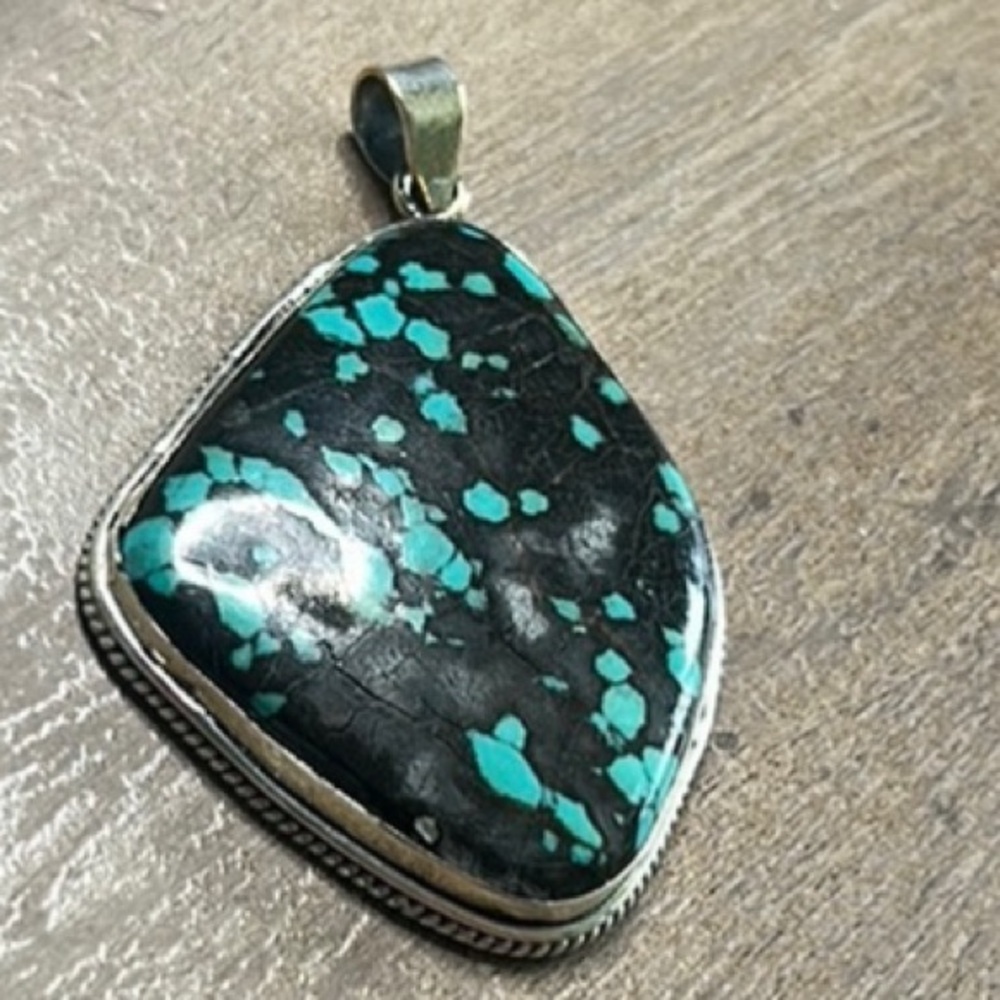 Turquoise Stone Pendant 925 sterling